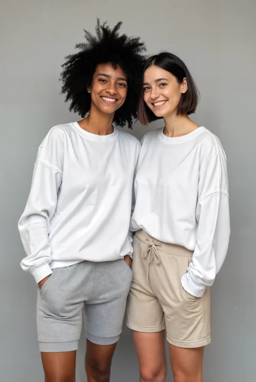 Mockup of Stylish Sweatshirts for Young Women