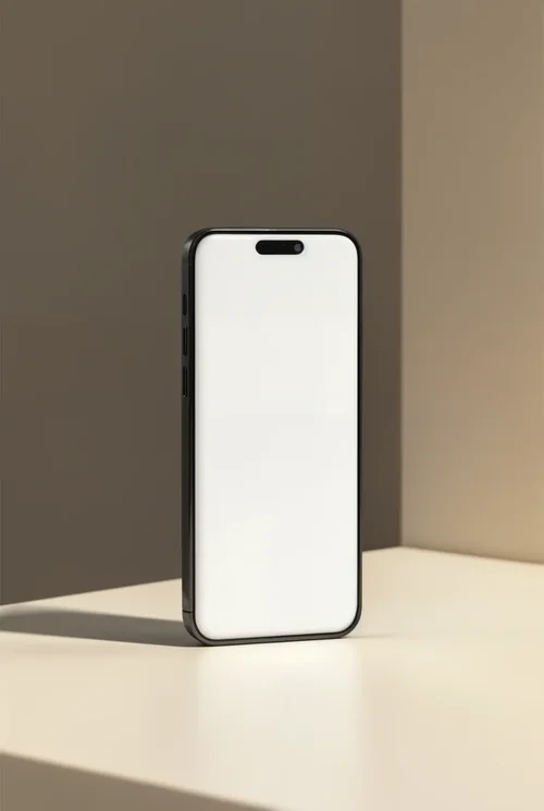 Sleek iPhone 16 Pro Max Mockup on Neutral Background