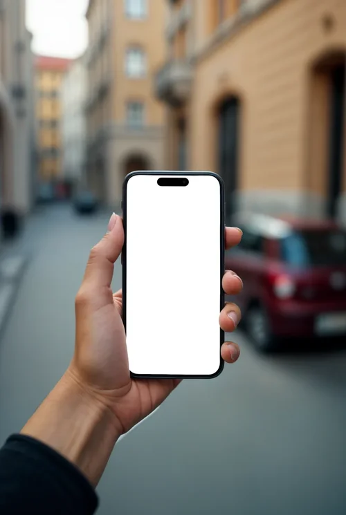 Stunning iPhone Mockup: Close-Up of iPhone 16 Pro Max