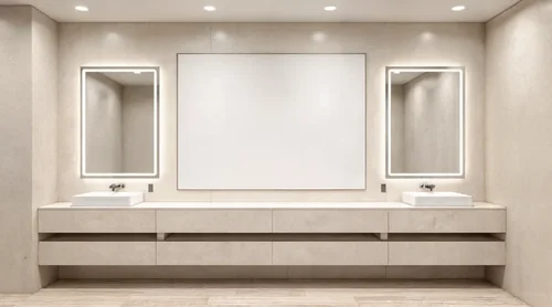 Modern Bathroom Mockup with Billboard Design Elements