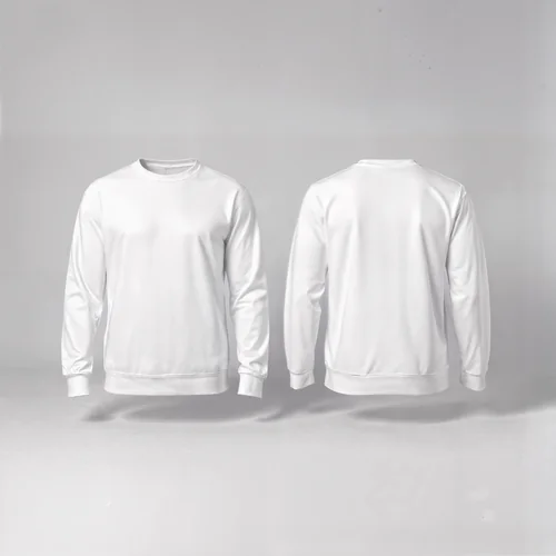 Stylish Mockup of a Classic White Sweatshirt