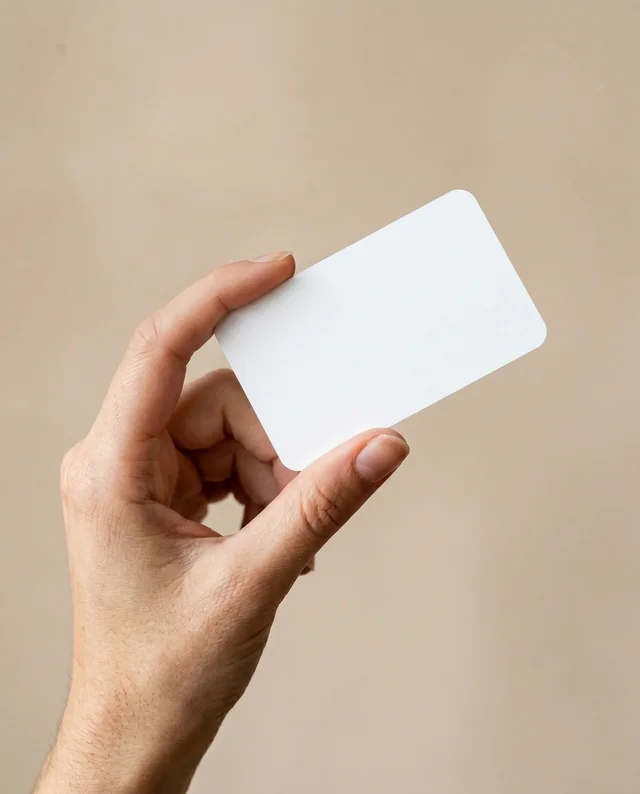Elegant Business Card Mockup in a Minimalist Setting
