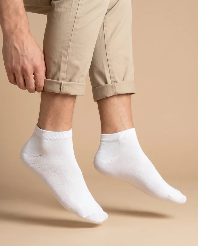 Stylish Socks Mockup with Relaxed Chinos and Ankle Socks