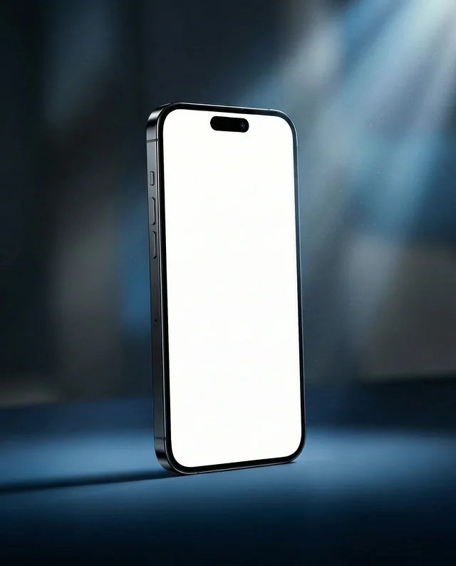 Hyper-Realistic iPhone Mockup with Sleek Design