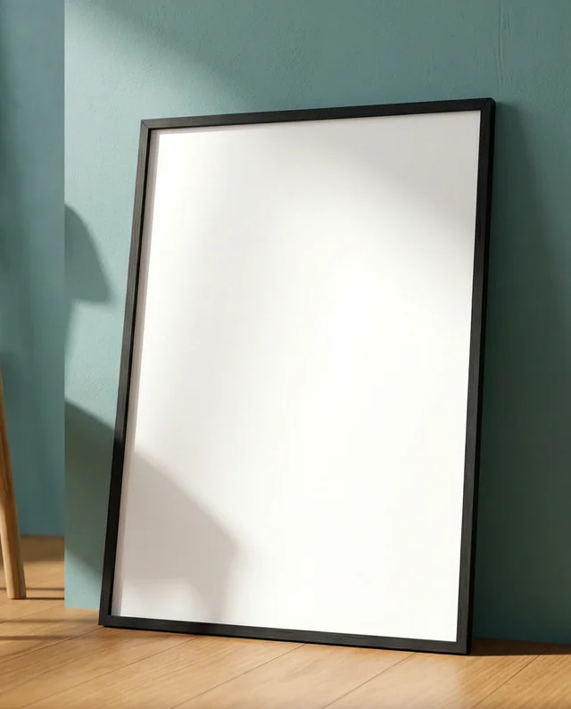 Minimalist Mockup Poster in a Cozy Interior Setting