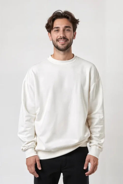 Stylish Sweatshirt Mockup of a Confident Young Man