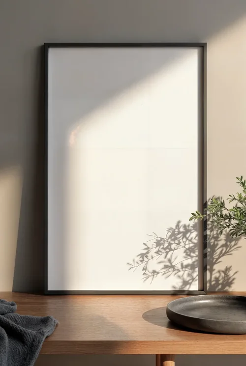 Serene Mockup Poster with Soft Background and Warm Colors