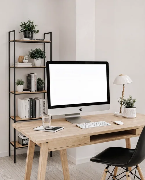 Modern iMac Mockup for a Stylish Home Office Setup
