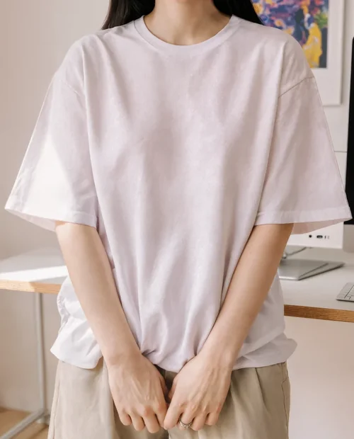 Stylish T-Shirt Mockup in a Modern Indoor Setting