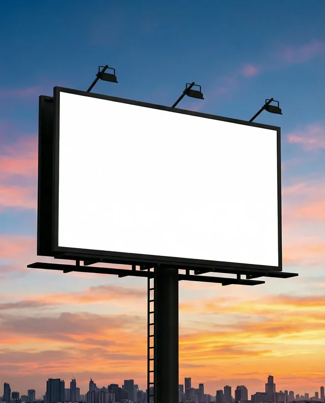 Stunning Billboard Mockup Against a Sunset Backdrop