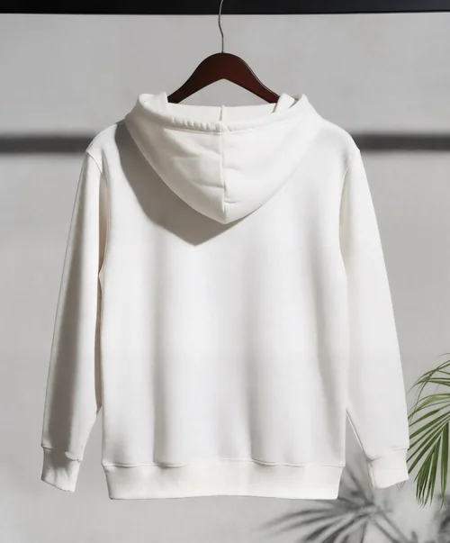 Cozy Hoodie Mockup on Wooden Hanger in Minimalist Style