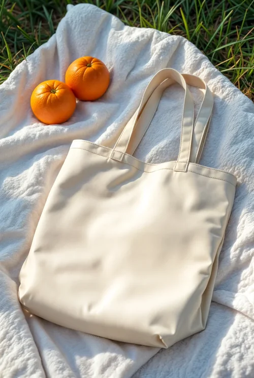 Minimalist Mockup of a Cotton Tote Bag in Nature