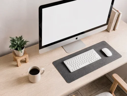 Modern iMac Mockup for a Cozy Workspace