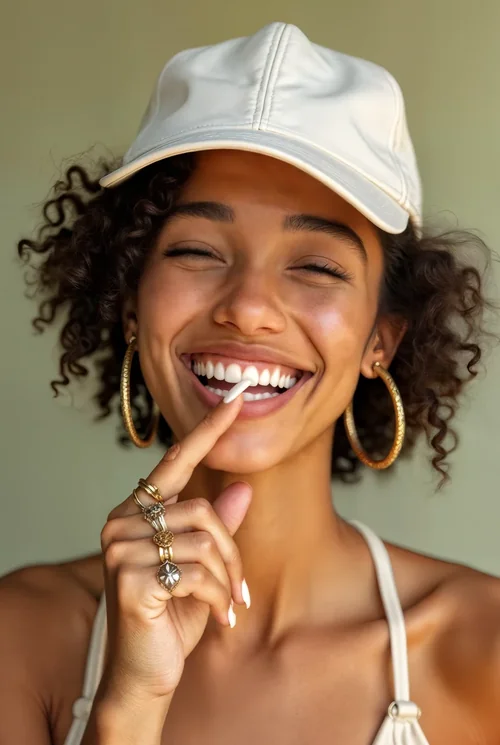 Joyful Woman Hat Mockup for Stylish Accessories