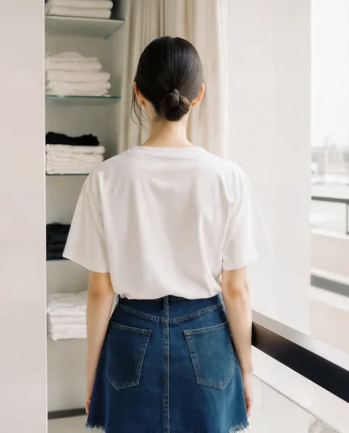 Elegant T-Shirt Mockup in a Minimalistic Setting