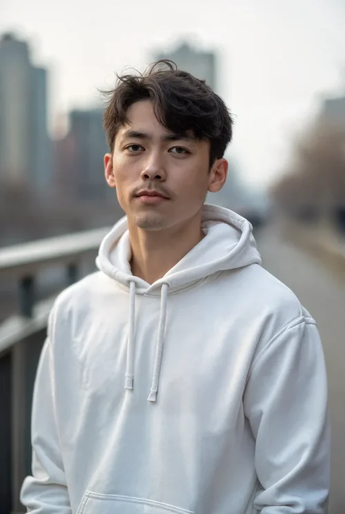 Urban Mockup of a Relaxed Hoodie in Soft Evening Colors