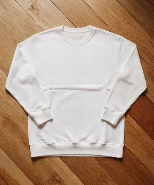 Stylish Mockup of a Classic White Sweatshirt
