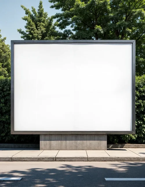 Mockup of a Minimalist Urban Billboard Design