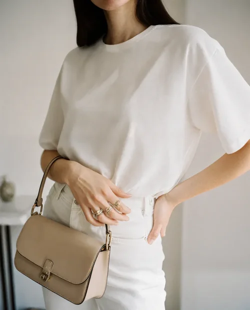 Chic T-Shirt Mockup for Fashionable Women