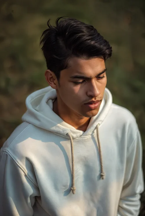 Mockup of a Hoodie in Soft Natural Background Colors