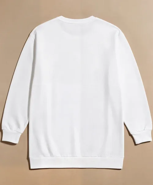 Oversized White Sweatshirt Mockup for Fashion Display