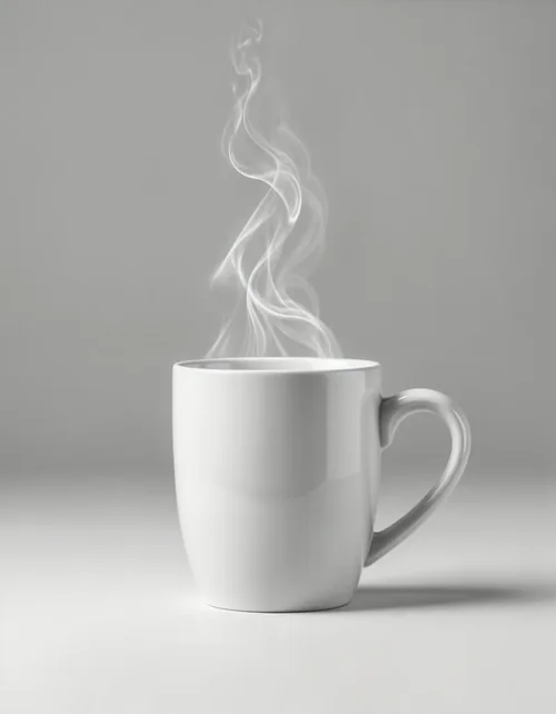 Elegant Mockup of a Glossy Mug on Neutral Gray Background