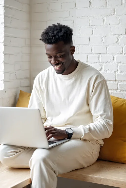 Mockup of a Young Man in a Stylish Sweatshirt