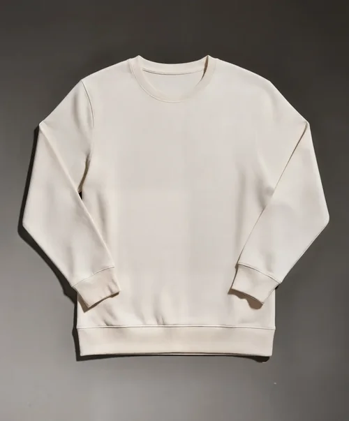 Minimalist Cream Sweatshirt Mockup for Fashion Display