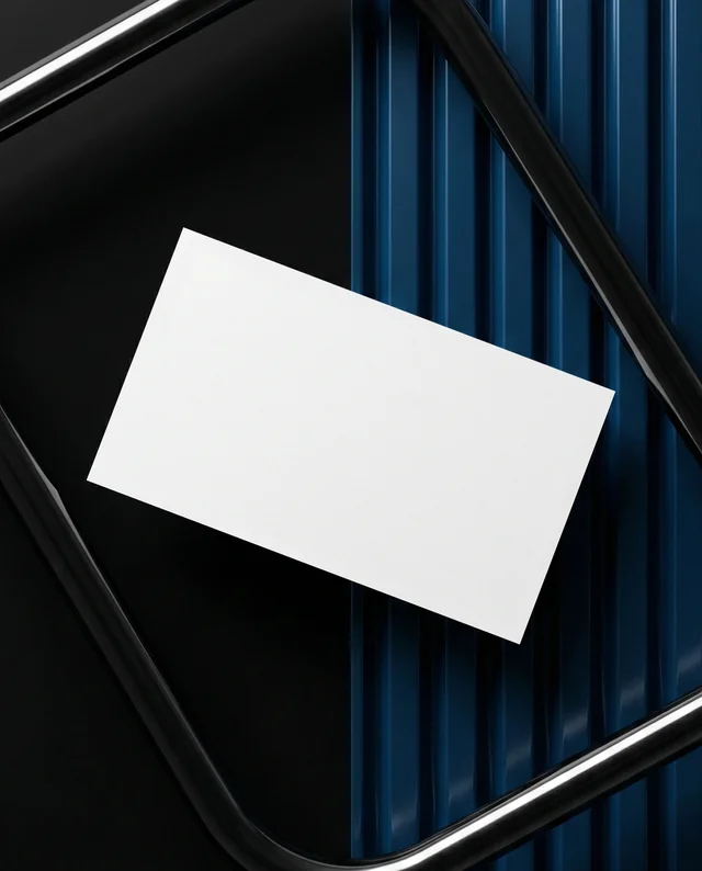 Elegant Business Card Mockup on Contrasting Background