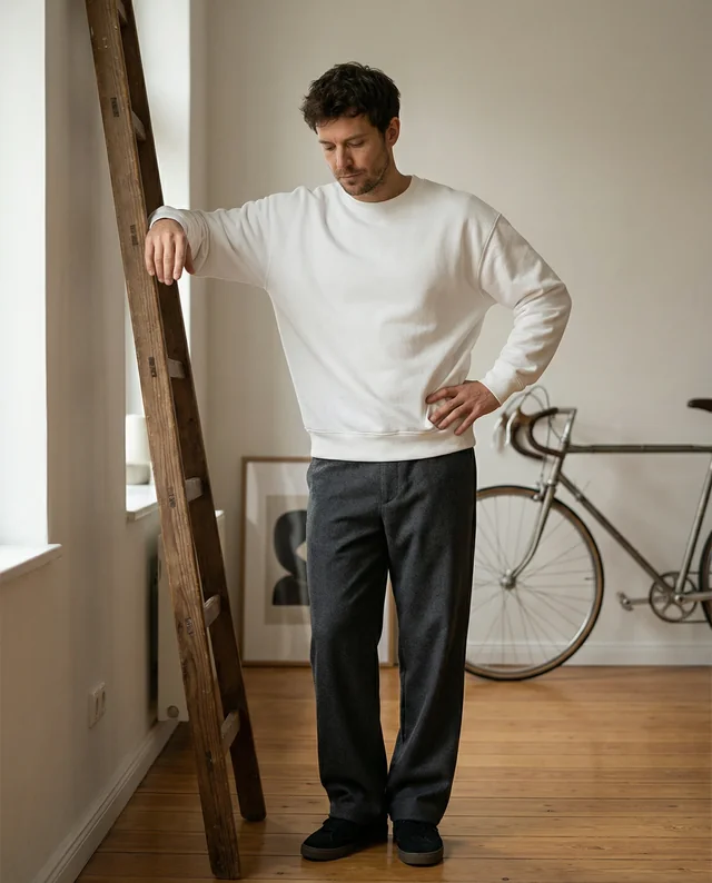 Stylish Mockup of a Casual Man in a Sweatshirt