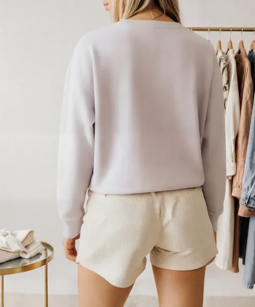 Stylish Mockup of a Cozy Lavender Sweatshirt