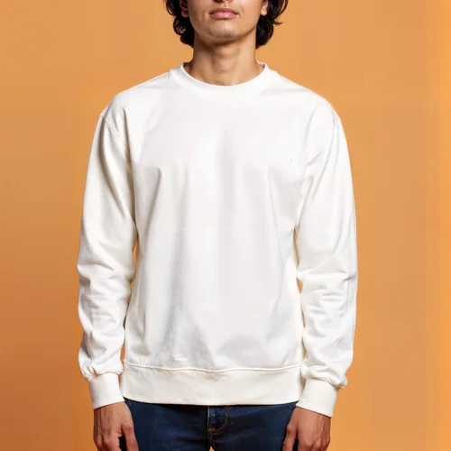 Mockup of Casual Sweatshirt on Young Adult Male
