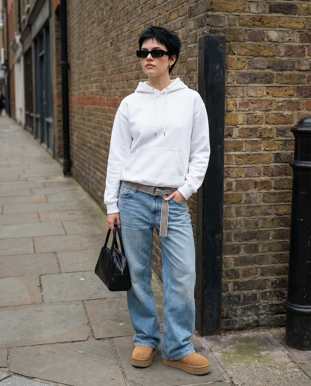 Stylish Hoodie Mockup in Urban Street Fashion Scene