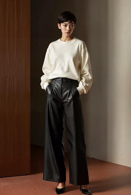 Chic Mockup of a Young Woman in a Stylish Sweatshirt