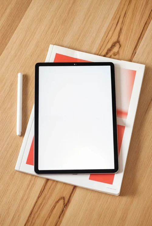 Minimalist iPad Mockup with Clean White Screen