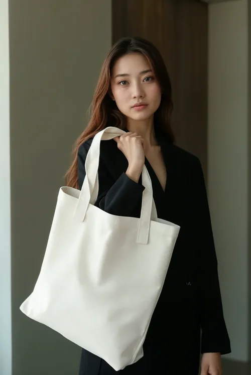 Modern Mockup of Stylish Cotton Tote Bag