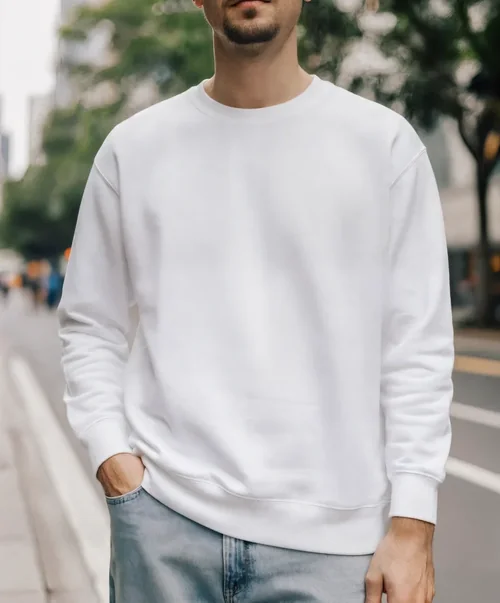 Casual Mockup of a Young Man in a Sweatshirt