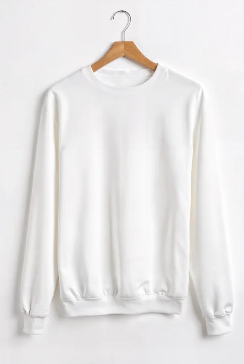 Minimalist Sweatshirt Mockup on Wooden Hanger