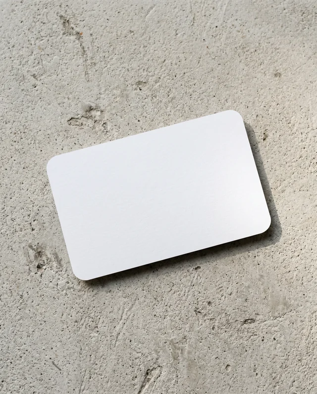 Elegant Business Card Mockup on Textured Concrete Surface
