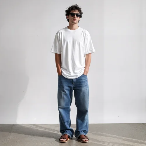 Mockup of T-Shirt with Minimalist Background and Soft Colors