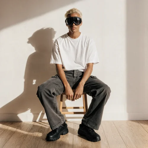 Stylish T-Shirt Mockup with Warm Background and Colors