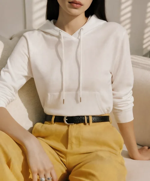 Stylish Mockup of a Young Woman in a Hoodie