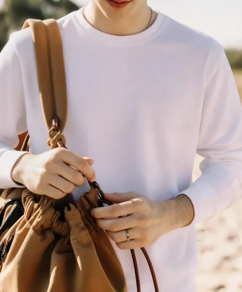 Stylish Sweatshirt Mockup for Young Adults Outdoors