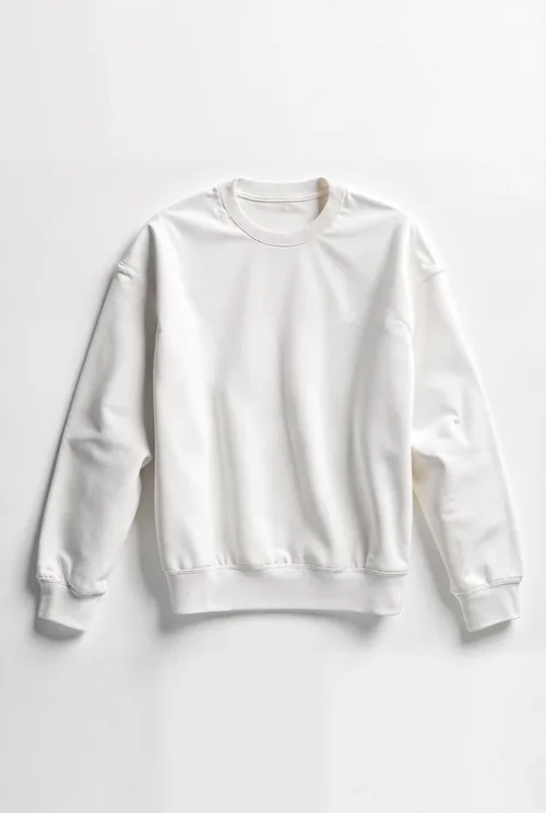 Stylish Mockup of a Cozy White Sweatshirt