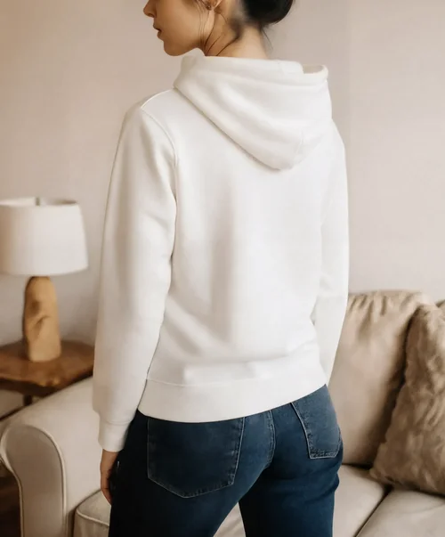 Cozy Hoodie Mockup for Relaxed Living Room Vibes