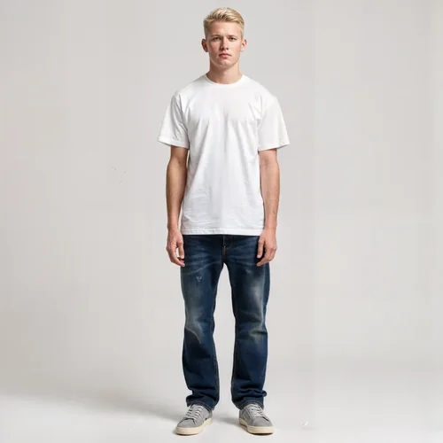 Modern T-Shirt Mockup Against Light Gray Background