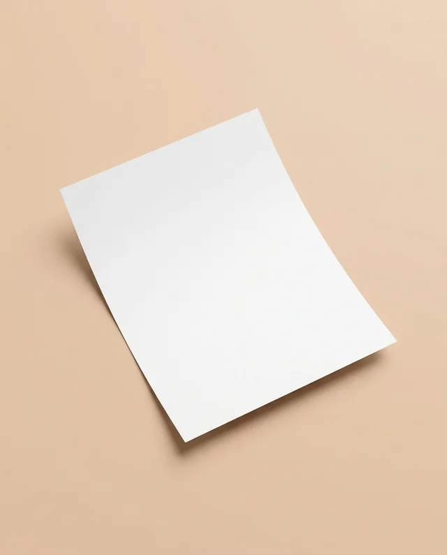 Elegant Mockup of a Blank Flyer on Soft Beige Surface