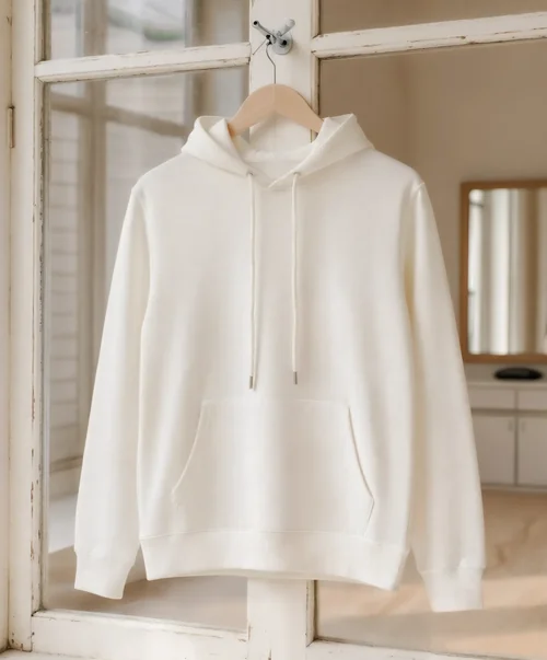 Cozy Hoodie Mockup in Minimalist Interior Design