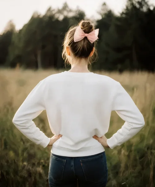 Cozy Sweatshirt Mockup in Serene Outdoor Setting