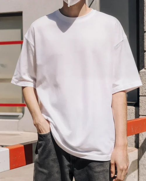 Urban Mockup of Casual T-Shirt Style for Young Adults